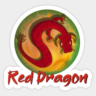 Red Dragon Sticker